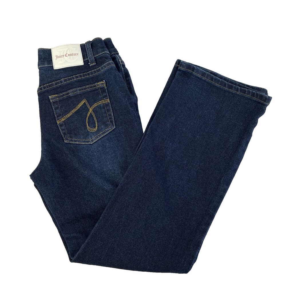 Girls Juicy Couture Bootcut Dark Wash Denim Jeans Size 12
